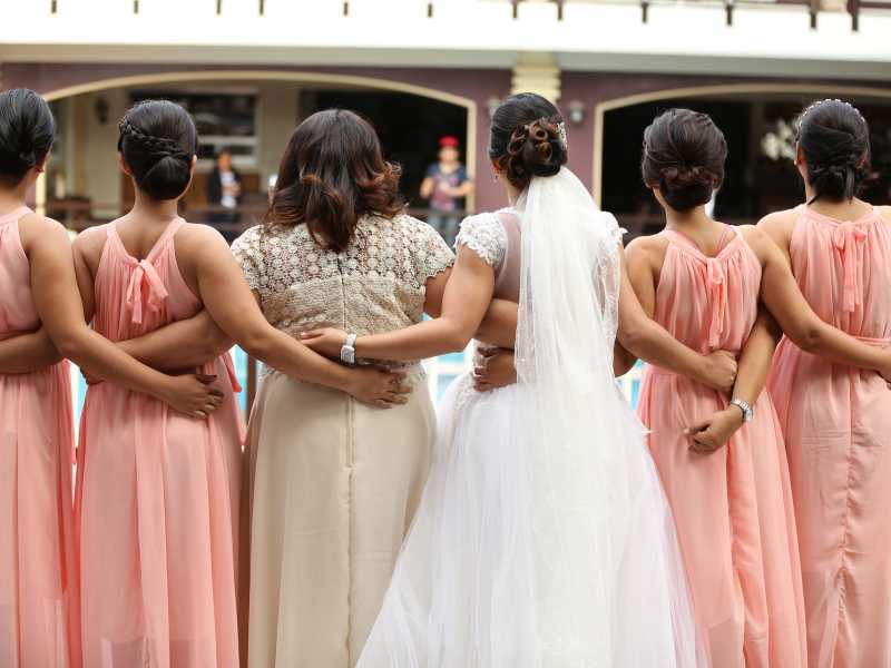 matching-bridesmaids-dresses-bridal-village