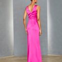 Amsale P360S Satin Draped Gown